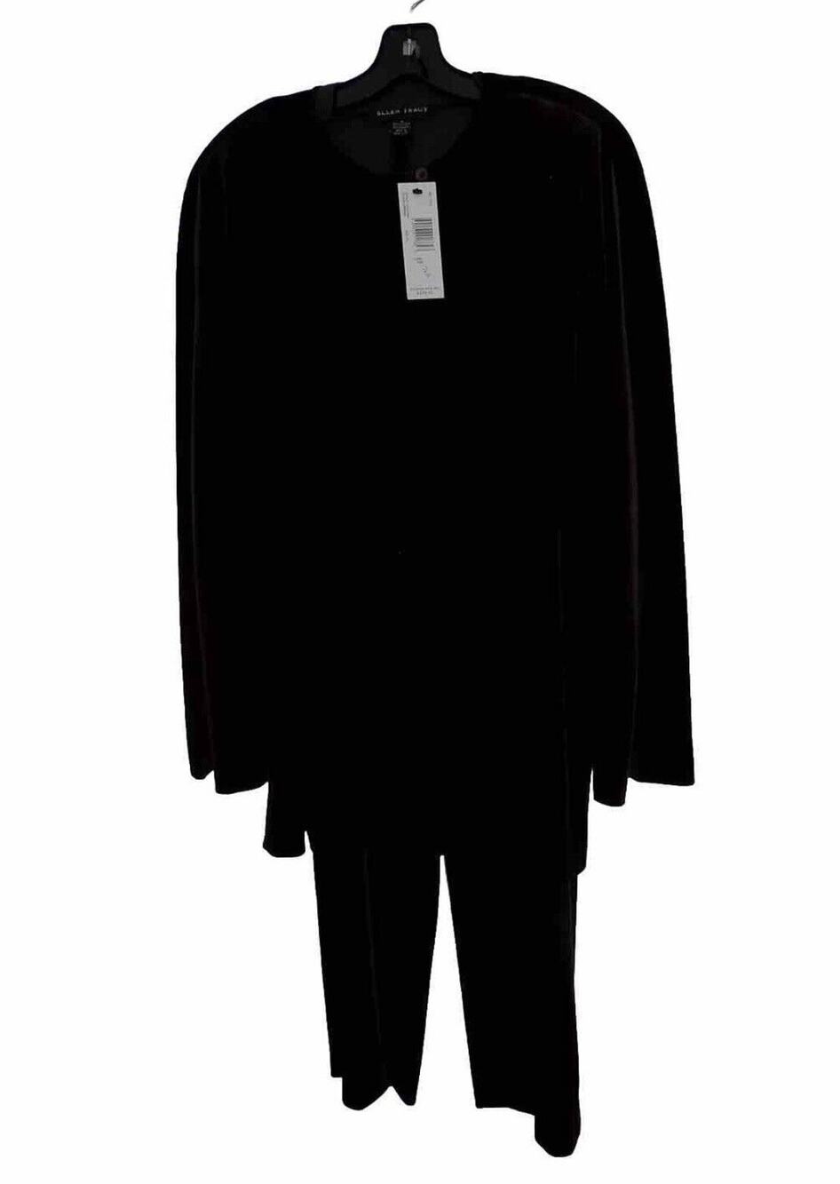 Linda Allard Ellen Tracy velvet jacket and pants set size 16 NWT